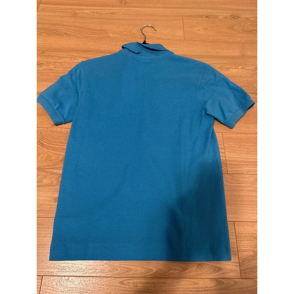 Lacoste‎ Boys Blue Short Sleeve Pique Polo Shirt Size 12 New